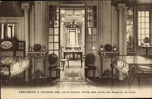 Ak Paris VIII, Parfumerie E. Coudray, Rue St. Honore, Interieur
