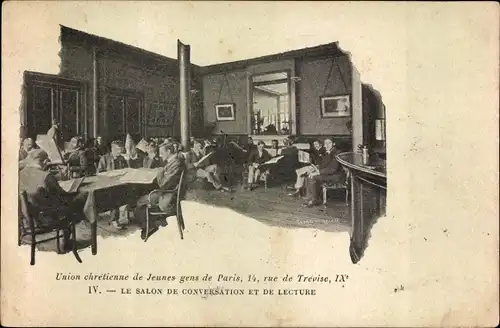 Ak Paris IX, Union chretienne de Jeunes gens, Rue de Trevise