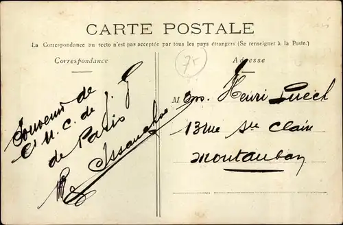 Ak Paris IX, Union chretienne de Jeunes gens, Rue de Trevise