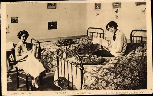 Ak Paris XI, Le Palais de la Femme, Rue de Charonne, Armee du Salut, Chambre a deux