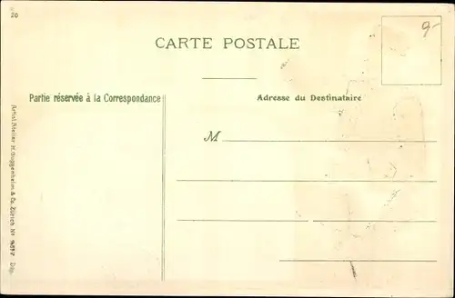 Präge Briefmarken Ak Paris, Arc de Triomphe de la Victoire, Postbote