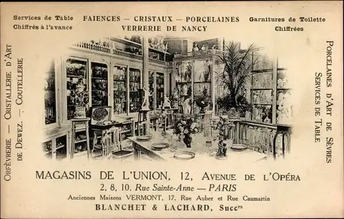 Ak Paris IX, Magasins de l'Union, Avenue de l'Opera, Rue Saint Anne, Interieur