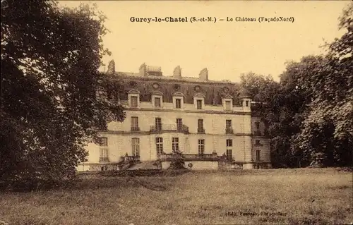 Ak Gurcy le Châtel Seine et Marne, Château