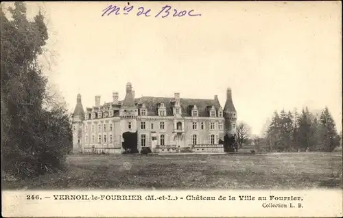 Ak Vernoil le Fourrier Maine et Loire, Chateau de la Ville au Fourrier