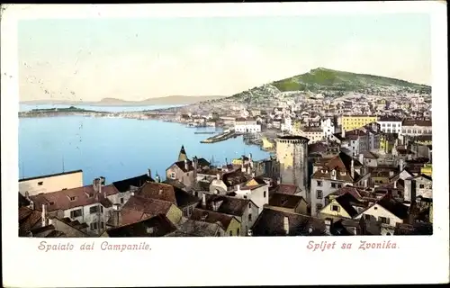 Ak Split Spalato Kroatien, Panorama