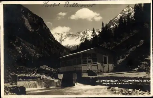 Ak Böckstein Bad Gastein in Salzburg, Alpenwirtschaft Weidmannsheil, Anlauftal