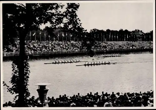 Sammelbild Olympia 1936, Ruderwettkampf in Grünau