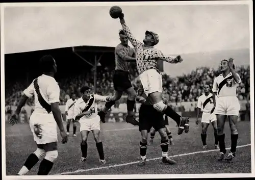 Sammelbild Olympia 1936, Handballspiel Südamerika gegen Österreich