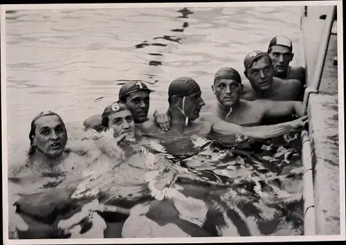 Sammelbild Olympia 1936, Ungarische Wasserballmannschaft
