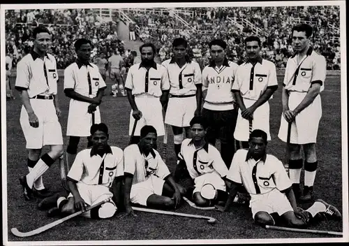 Sammelbild Olympia 1936, Indische Hockeymannschaft