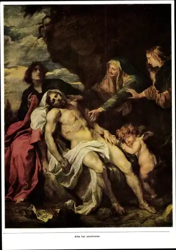 Sammelbild Die Malerei des Barock, Anthonis van Dyck, Beweinung Christi
