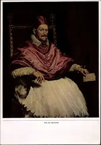 Sammelbild Die Malerei des Barock, Diego Velazquez, Papst Innozenz X., Giovanni Battista Pamphilj