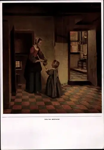 Sammelbild Die Malerei des Barock, Pieter de Hooch, Mutter und Kind