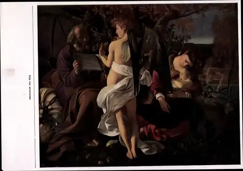 Sammelbild Die Malerei des Barock, Michelangelo da Caravaggio, Ruhe auf der Flucht