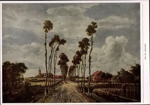 Sammelbild Die Malerei des Barock, Meindert Hobbema, Die Allee von Middelharnis