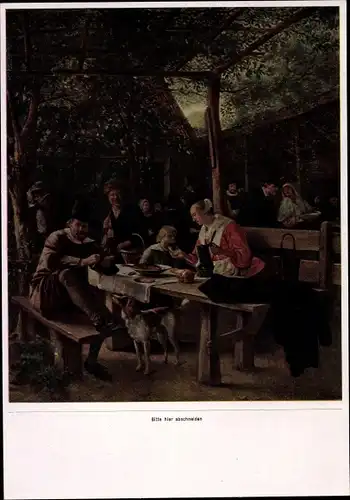 Sammelbild Die Malerei des Barock, Jan Steen, Wirtshausgarten