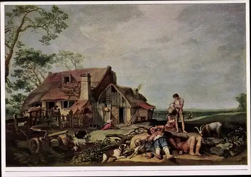 Sammelbild Die Malerei des Barock, Abraham Bloemaert, Bauernhof