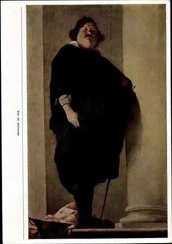 Sammelbild Die Malerei des Barock, Bildnis eines dicken Herrn, Feldhauptmann Alessandro del Botto