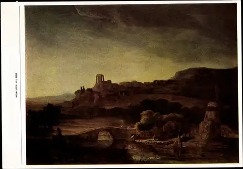 Sammelbild Die Malerei des Barock, Rembrandt, Landschaft mit Ruine