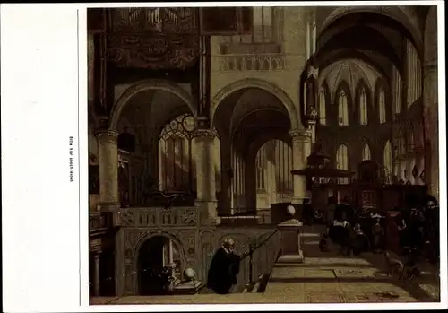 Sammelbild Die Malerei des Barock, Emanuel de Witte, Kircheninneres