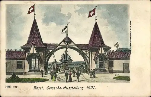 Ak Bâle Basel Stadt Schweiz, Basler Gewerbeausstellung 1901