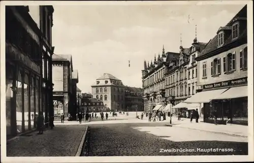 Ak Zweibrücken in der Pfalz, Hauptstraße