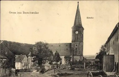 Ak Berschweiler Marpingen im Saarland, Blick auf die Kirche