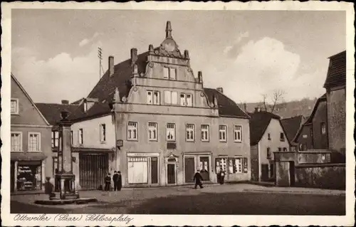 Ak Ottweiler im Kreis Neunkirchen Saarland, Schlossplatz
