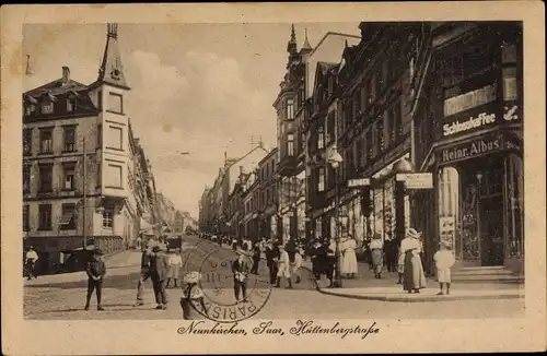 Ak Neunkirchen im Saarland, Hüttenbergstraße, Schlosskaffee