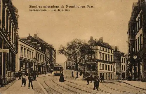 Ak Neunkirchen im Saarland, Bahnhofstraße
