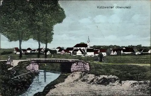 Ak Katzweiler in der Pfalz, Blick auf den Ort
