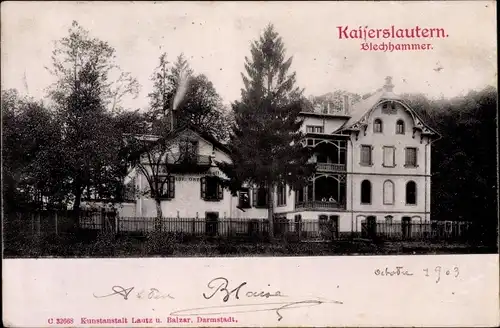 Ak Kaiserslautern in Rheinland Pfalz, Partie am Blechhammer