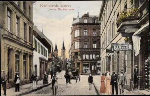 Ak Kaiserslautern in der Pfalz, Untere Marktstraße, Schuhwarenlager F. A. Etsch