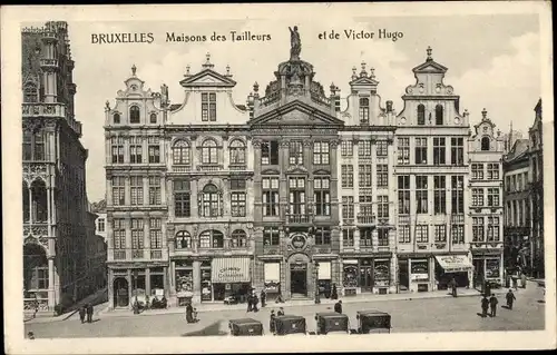 Ak Bruxelles Brüssel, Maisons des Tailleurs et de Victor Hugo