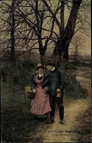 Ak La vie aux champs, Retour de chasse
