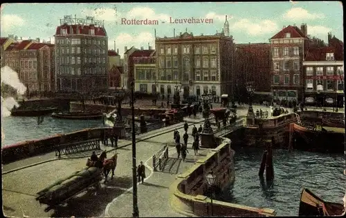 Ak Rotterdam Südholland Niederlande, Leuvehaven