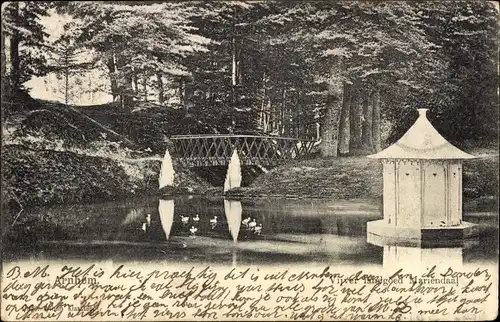 Ak Arnhem Gelderland Niederlande, Vijver Mariendaal