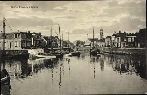 Ak Lemmer Friesland Niederlande, Oude Haven