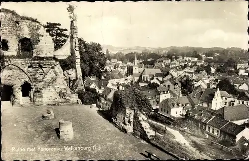 Ak Valkenburg Limburg Niederlande, Ruine met Panorama