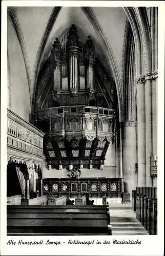 Ak Lemgo in Nordrhein Westfalen, Heldenorgel in der Marienkirche
