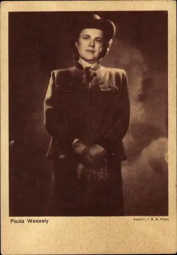 Ak Schauspielerin Paula Wessely, Portrait