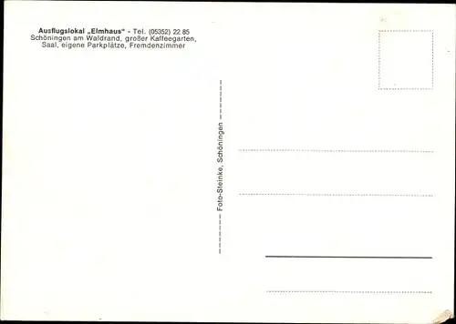 Passepartout Ak Schöningen in Niedersachsen, Waldgaststätte Elmhaus, Ausflugslokal