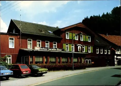 Ak Wildemann Clausthal Zellerfeld im Oberharz, Gasthaus Zum wilden Manne, Außenansicht