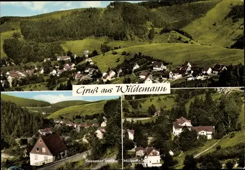 Ak Wildemann Clausthal Zellerfeld im Oberharz, Panorama, Seesener Straße, Mütterheim