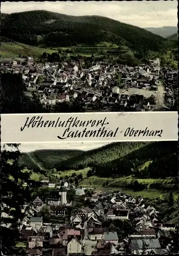 Ak Lautenthal Langelsheim im Oberharz, Luftaufnahmen, Panorama