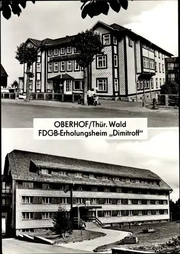 Ak Oberhof im Thüringer Wald, FDGB-Erholungsheim Dimitroff, Außenansichten