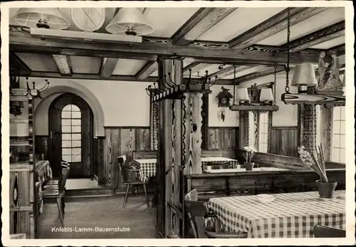 Ak Kniebis Freudenstadt im Nordschwarzwald, Kniebis-Lamm Bauernstube
