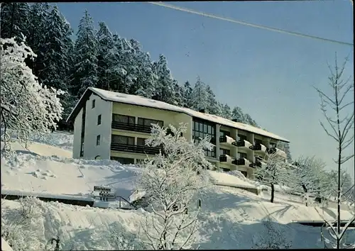 Ak Tonbach Baiersbronn im Schwarzwald, Hotel-Gasthof Waldlust, Außenansicht, Schnee