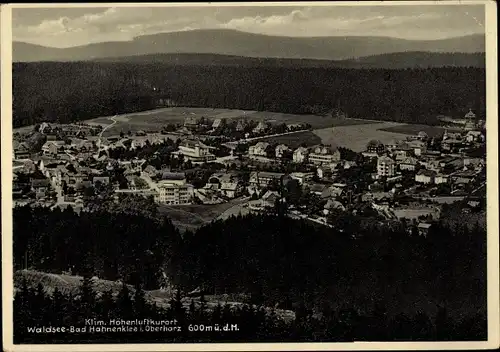 Ak Hahnenklee Bockswiese Goslar im Harz, Waldsee, Panorama