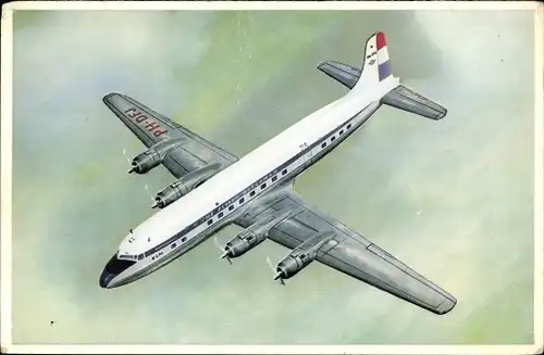 Ak Douglas DC 6 B, Passagierflugzeug, Propellermaschine